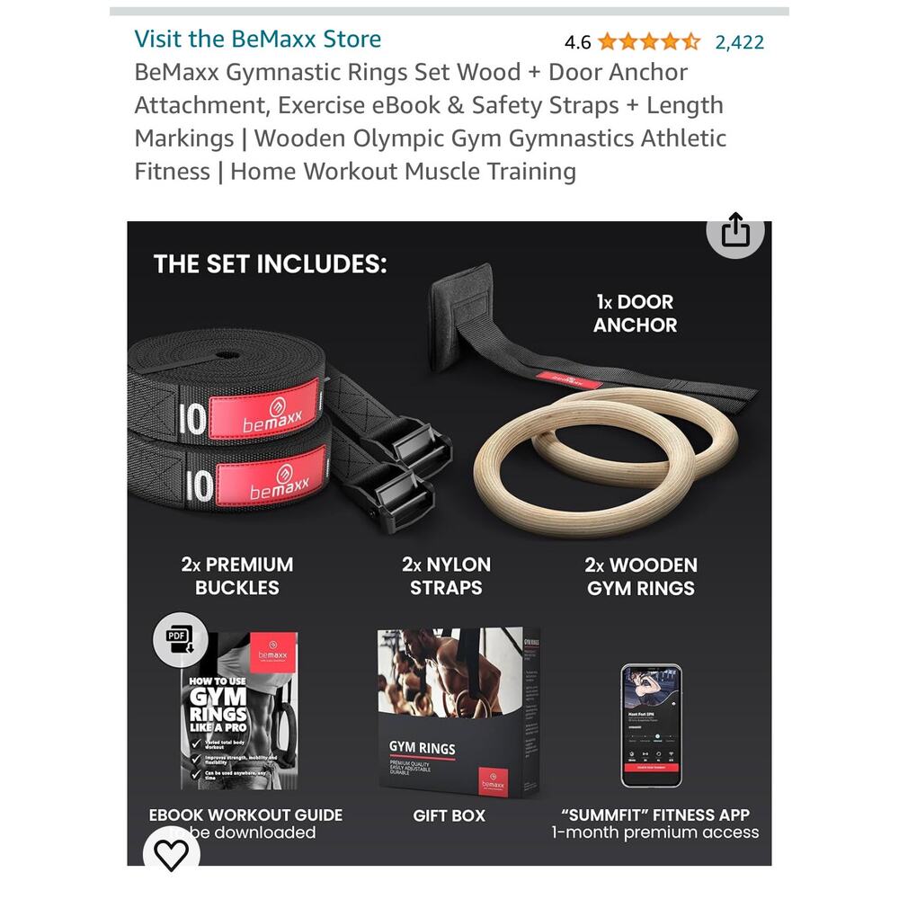 Gym Rings- NEW in Box